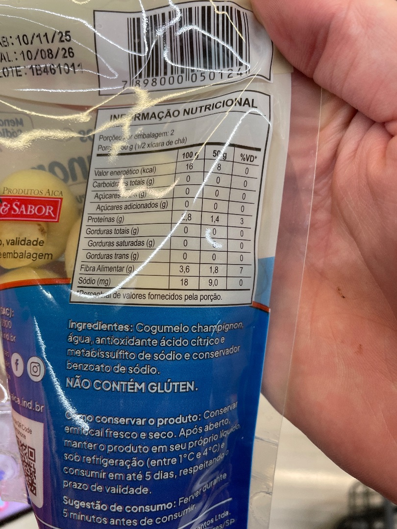 Cogumelo Champignon em Conserva (Produtos Aica)