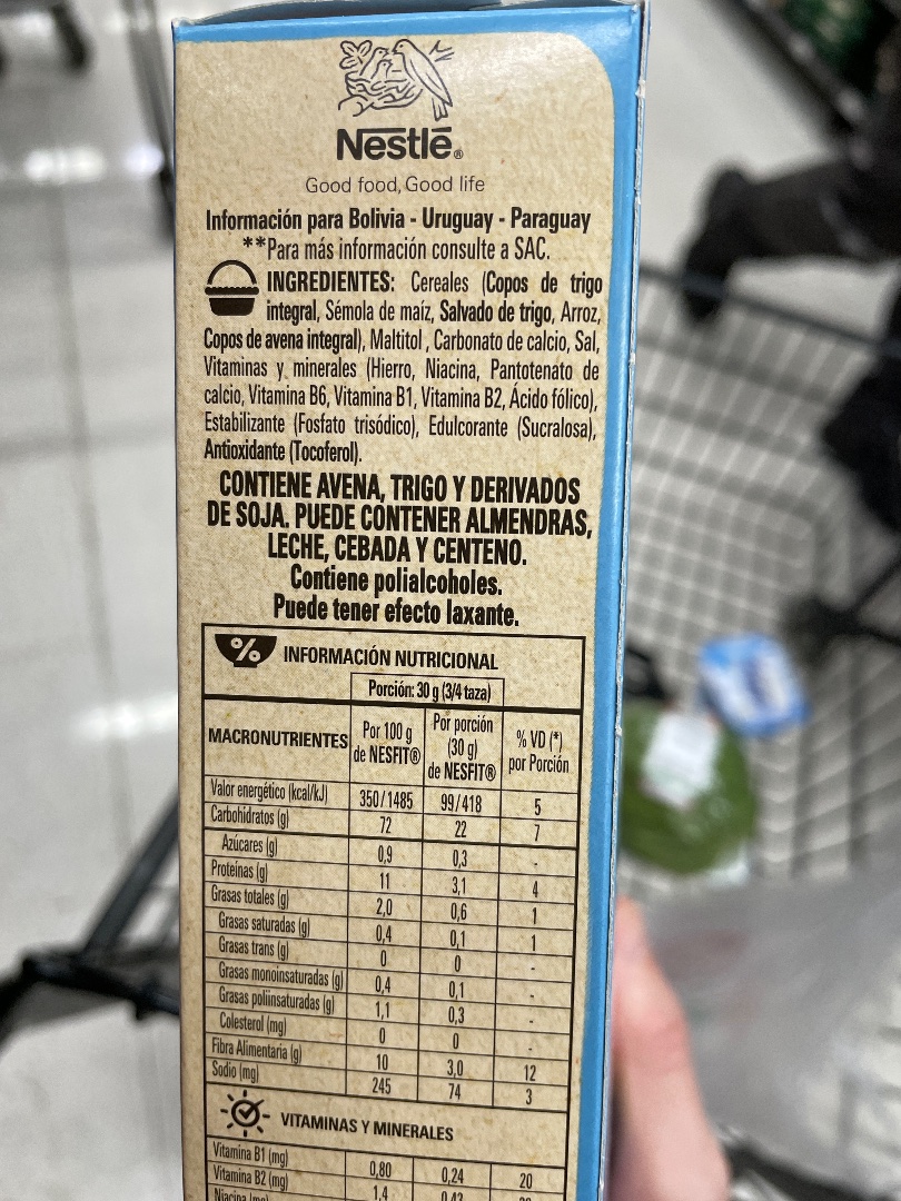 Cereal Nestlé Nesfit