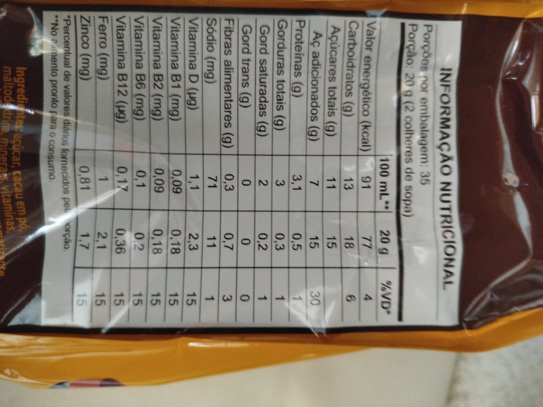 Achocolatado em Pó