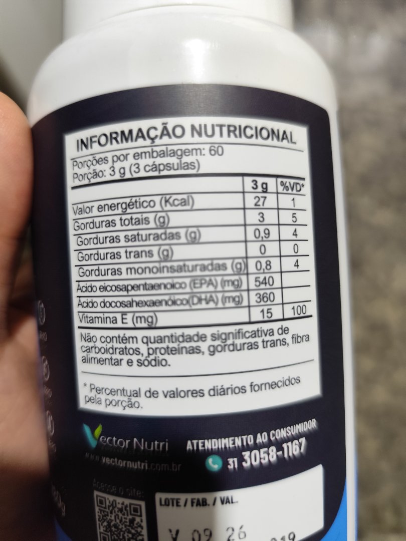 Suplemento de Ômega 3 (EPA e DHA) + Vitamina E