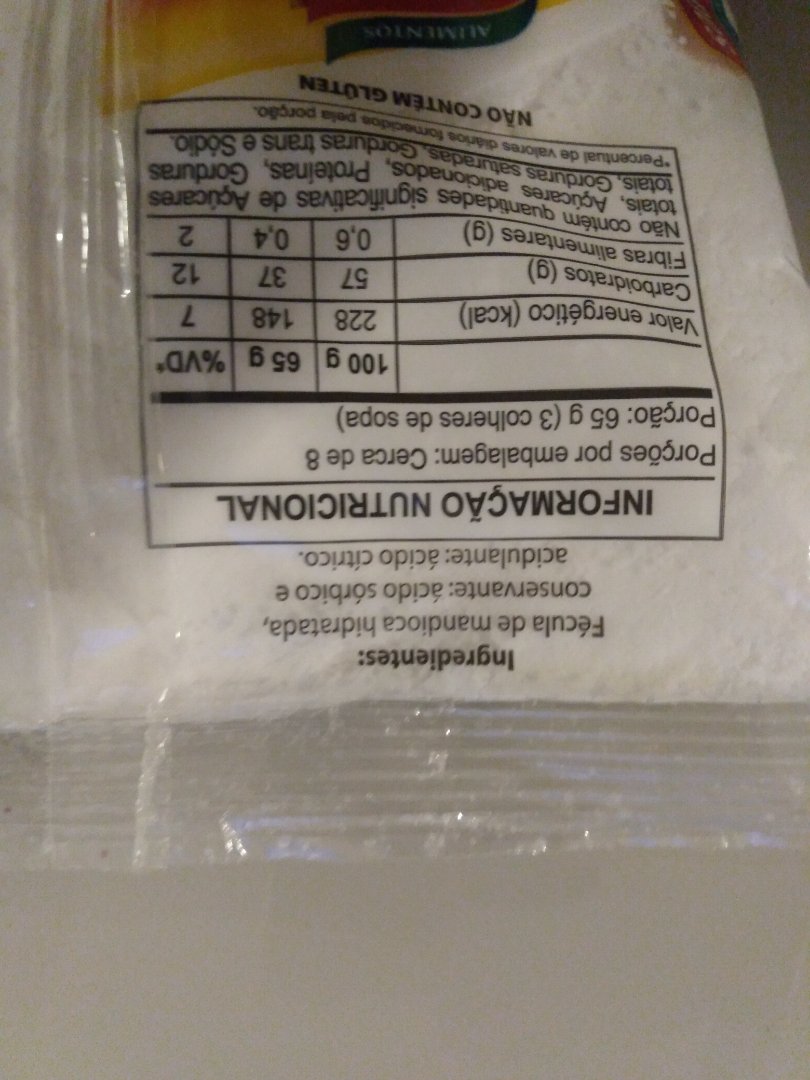 Fécula de Mandioca Preparada