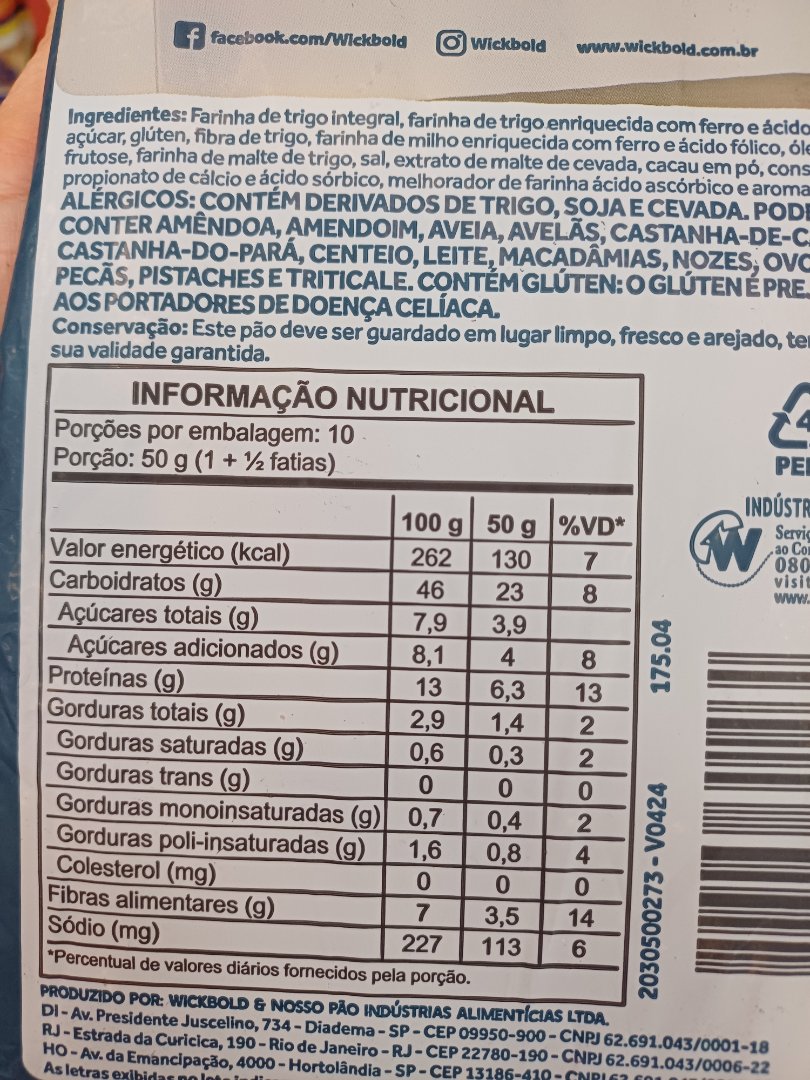 Pão Integral Wickbold