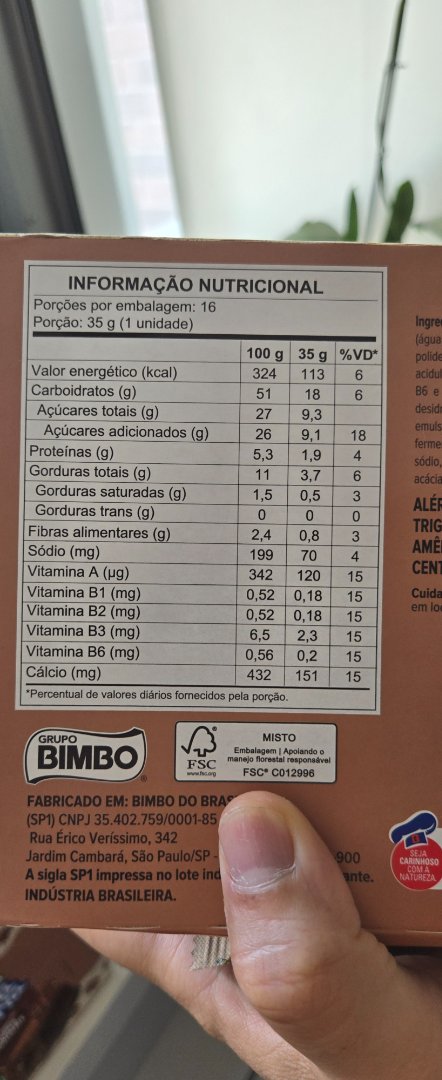 Bolinho ou Snack Doce (Grupo Bimbo)