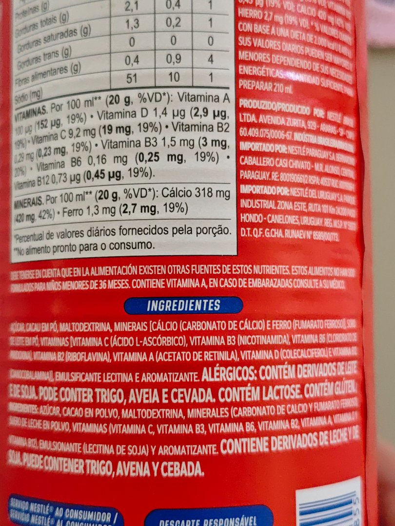 Achocolatado em Pó