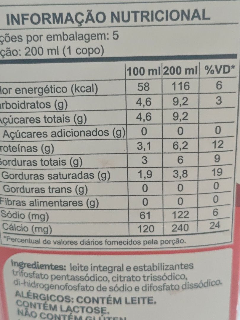 Leite Integral UHT