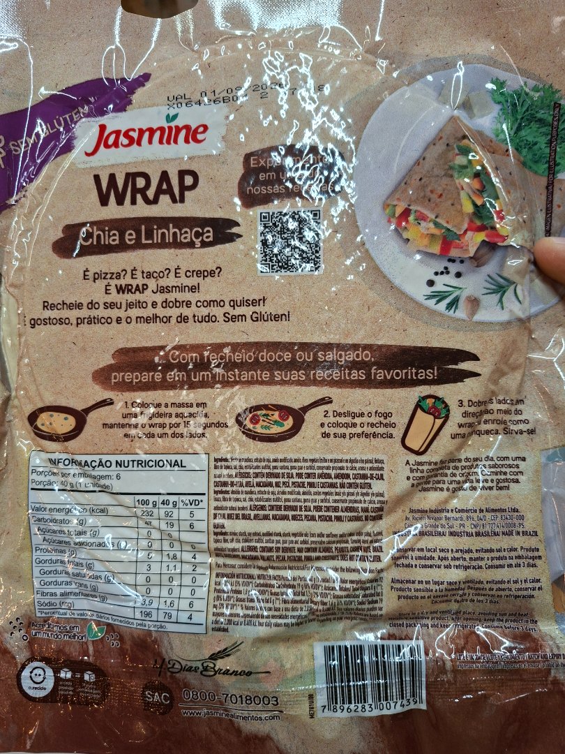 Jasmine Wrap Chia e Linhaça