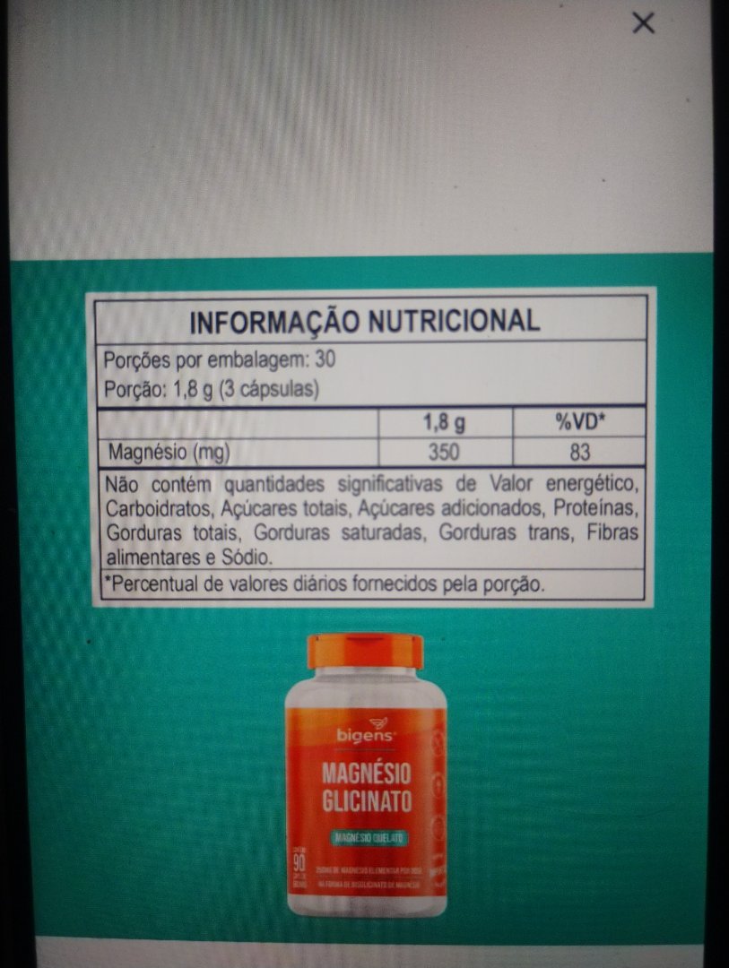 Magnésio Glicinato Bigens