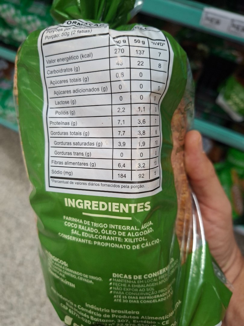 Pão Integral com Coco