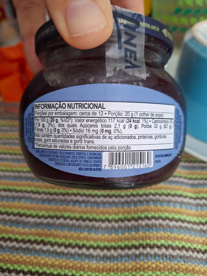 Geleia de Mirtilo Linea Zero Açúcar