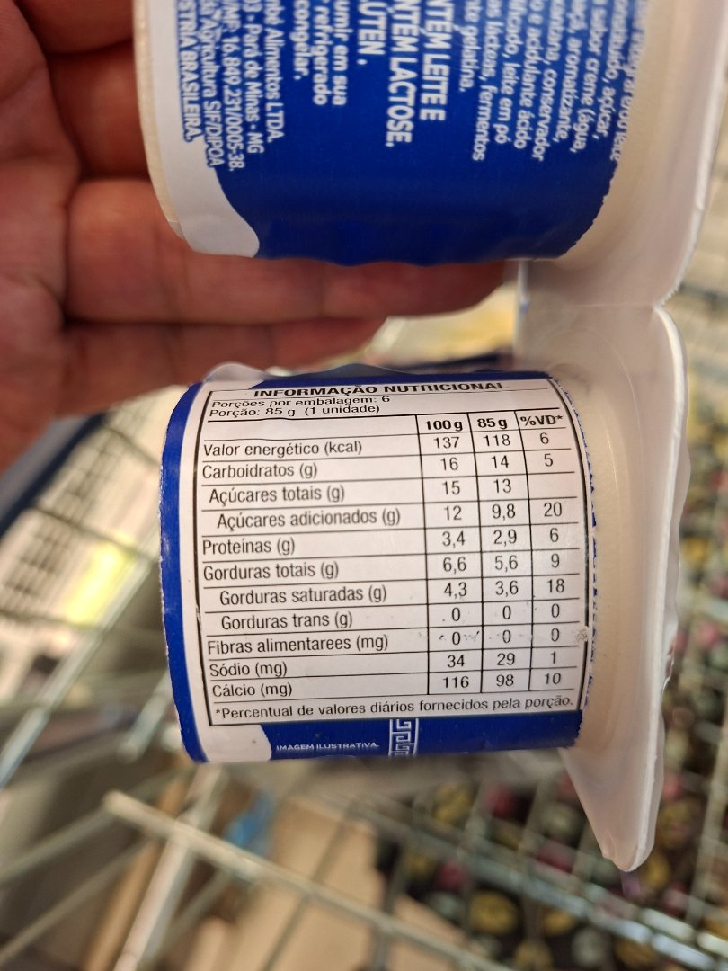 Iogurte Itambé Sabor Creme