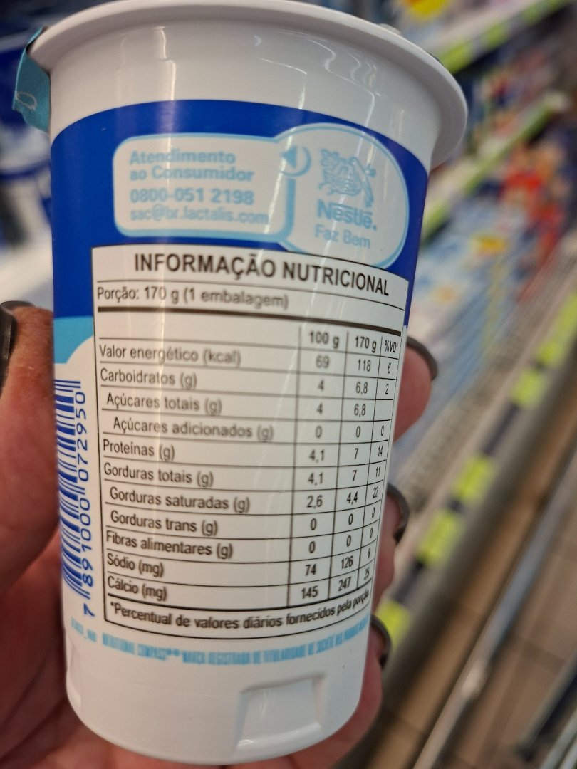 Iogurte Natural Integral Nestlé