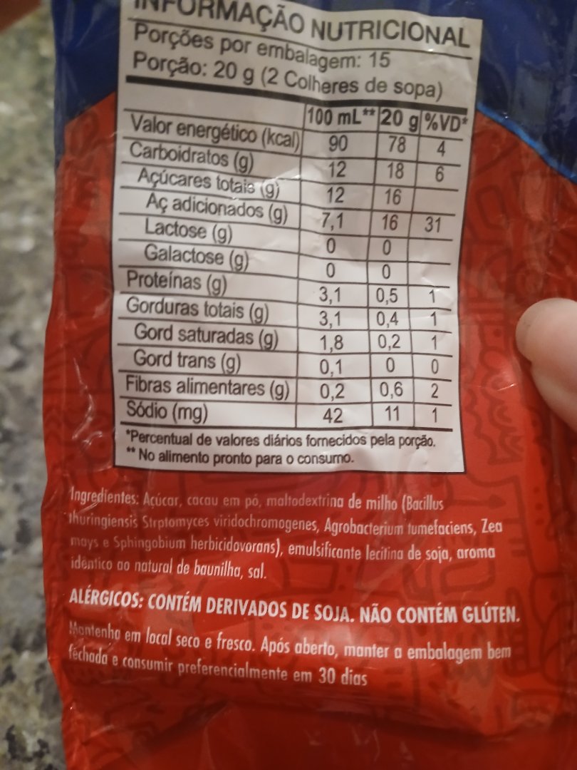 Achocolatado em Pó