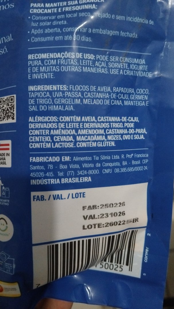 Granola Tia Sônia