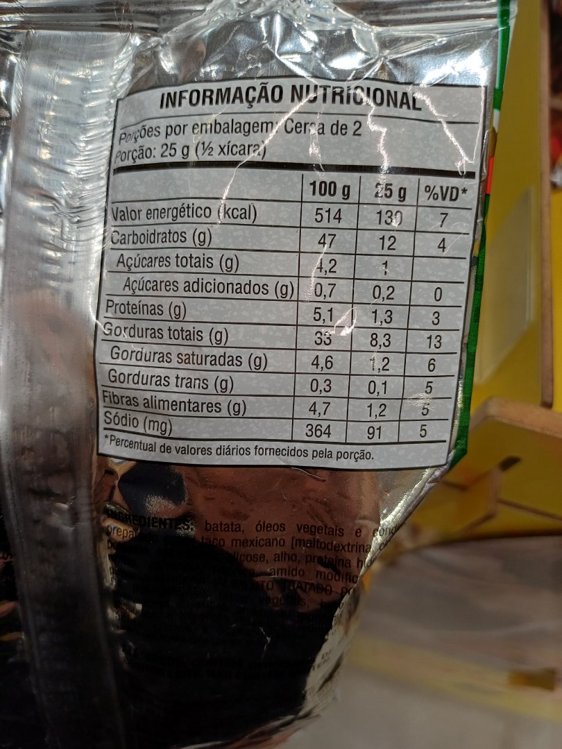Batata Chips Sabor Taco Mexicano