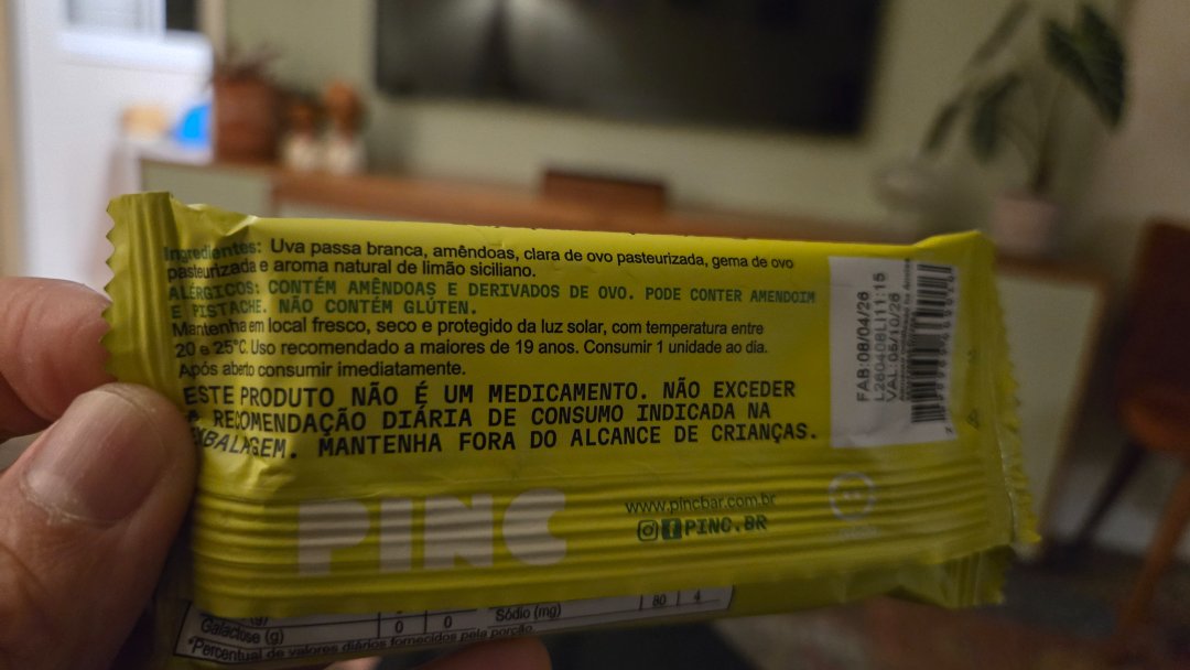 Barra de Proteína PINC Limão Siciliano