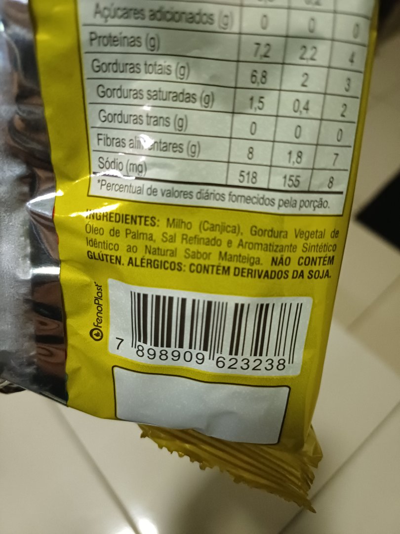 Salgadinho de Milho sabor Manteiga