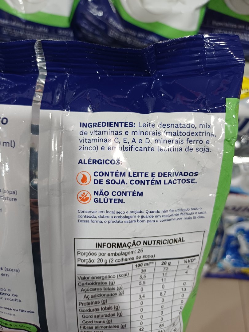 Leite Desnatado em Pó Fortificado