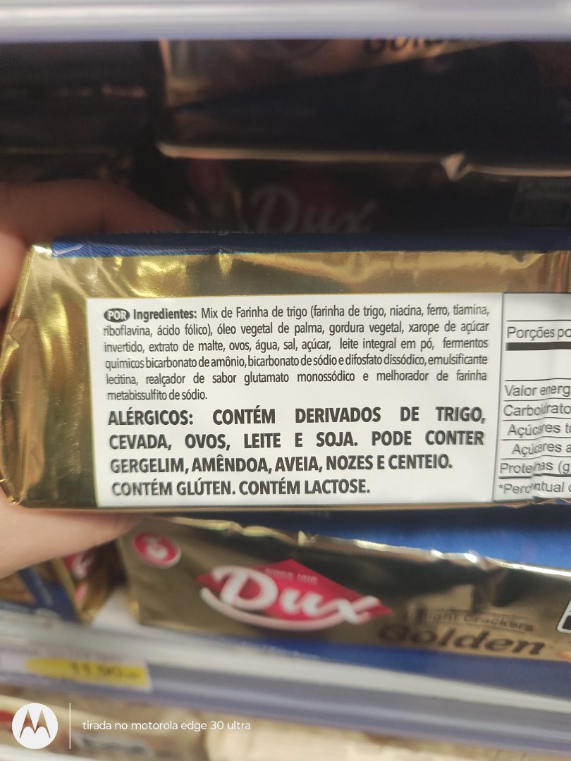 Biscoito Crackers Dux Golden