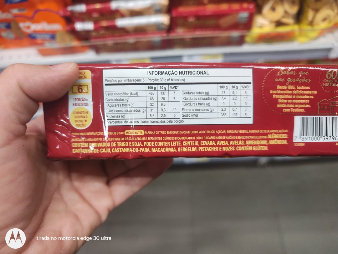 Biscoito Tostines Gengibre