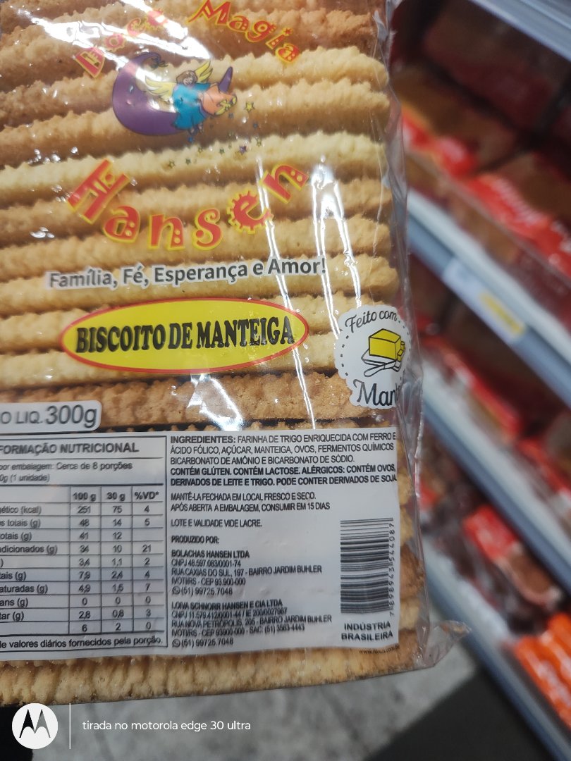 Biscoito de Manteiga Hansen