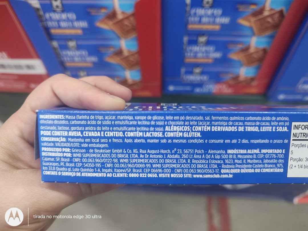 Biscoito com Chocolate ao Leite (Griesson)
