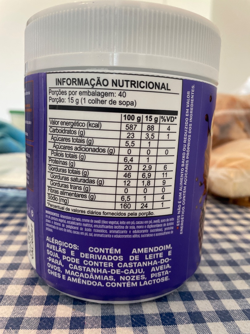 Creme de Amendoim com Avelã e Cacau Proteico