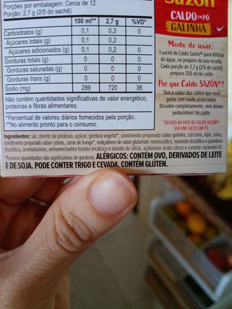 Caldo Sazón em Pó Sabor Galinha