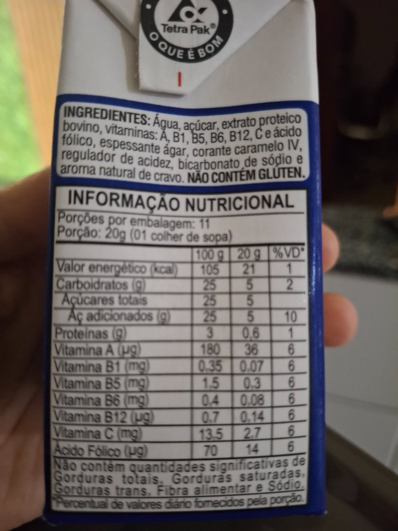Xarope Adoçado com Extrato Proteico e Vitaminas