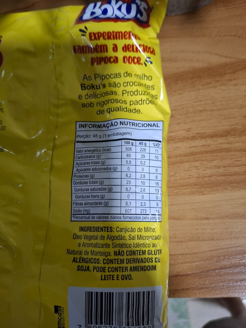 Pipoca de Milho Boku's