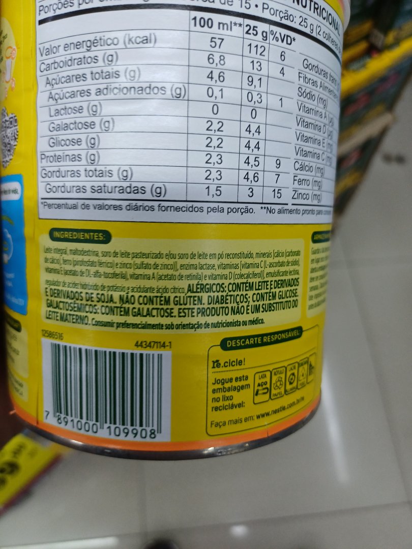 Leite em Pó Modificado (Ninho Zero Lactose)