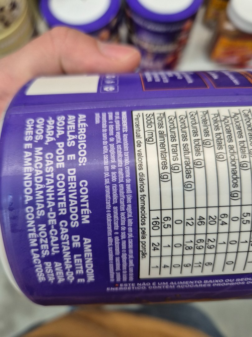 Creme de Amendoim com Avelã e Whey Protein
