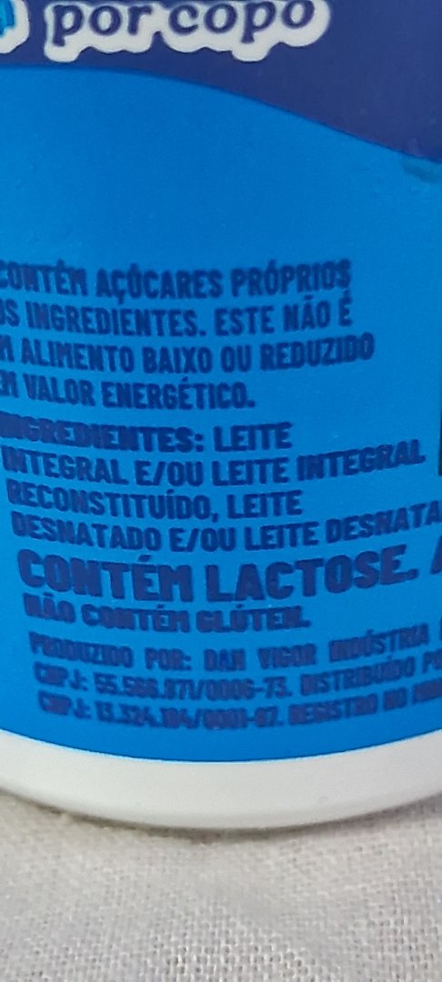 Iogurte Natural / Leite Danone Vigor