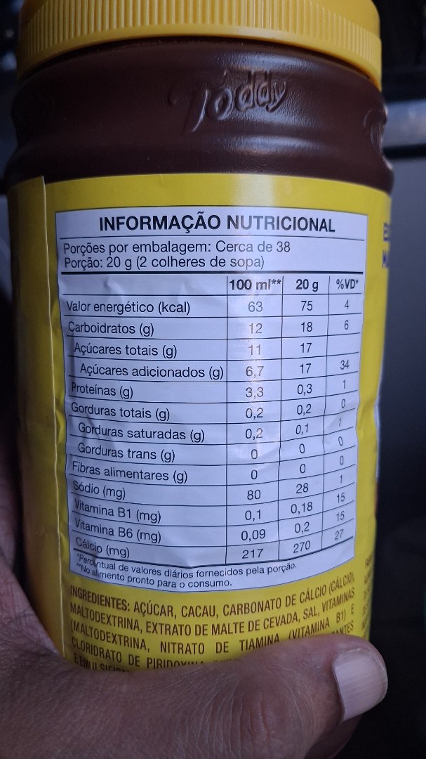 Achocolatado em Pó Toddy