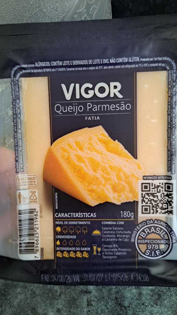 Vigor Queijo Parmesão Fatia