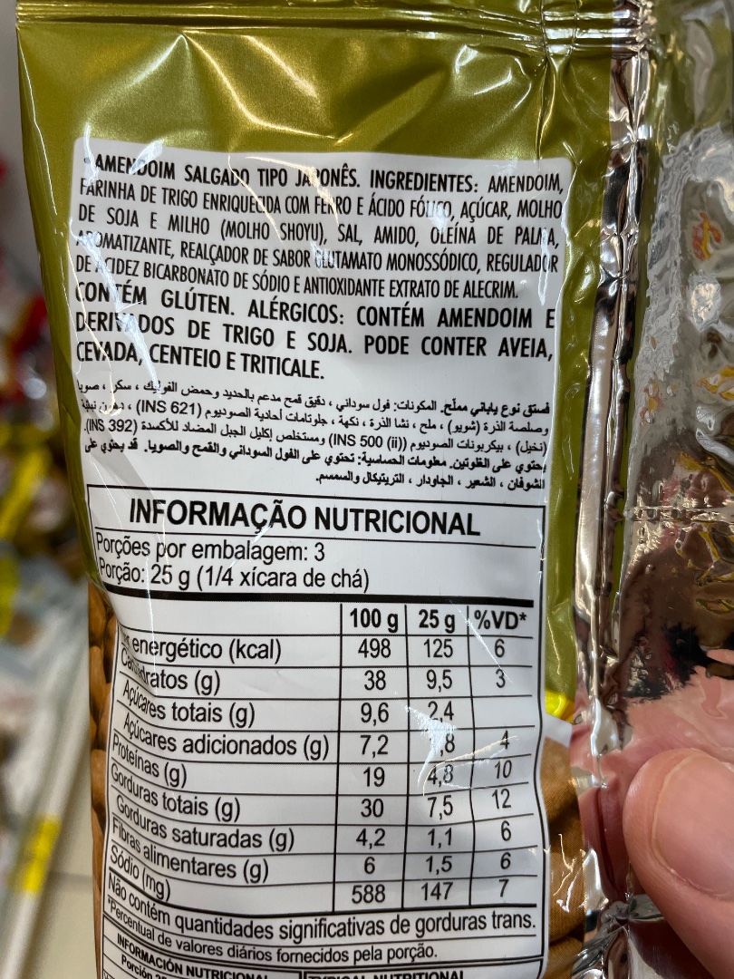 Amendoim Salgado Tipo Japonês