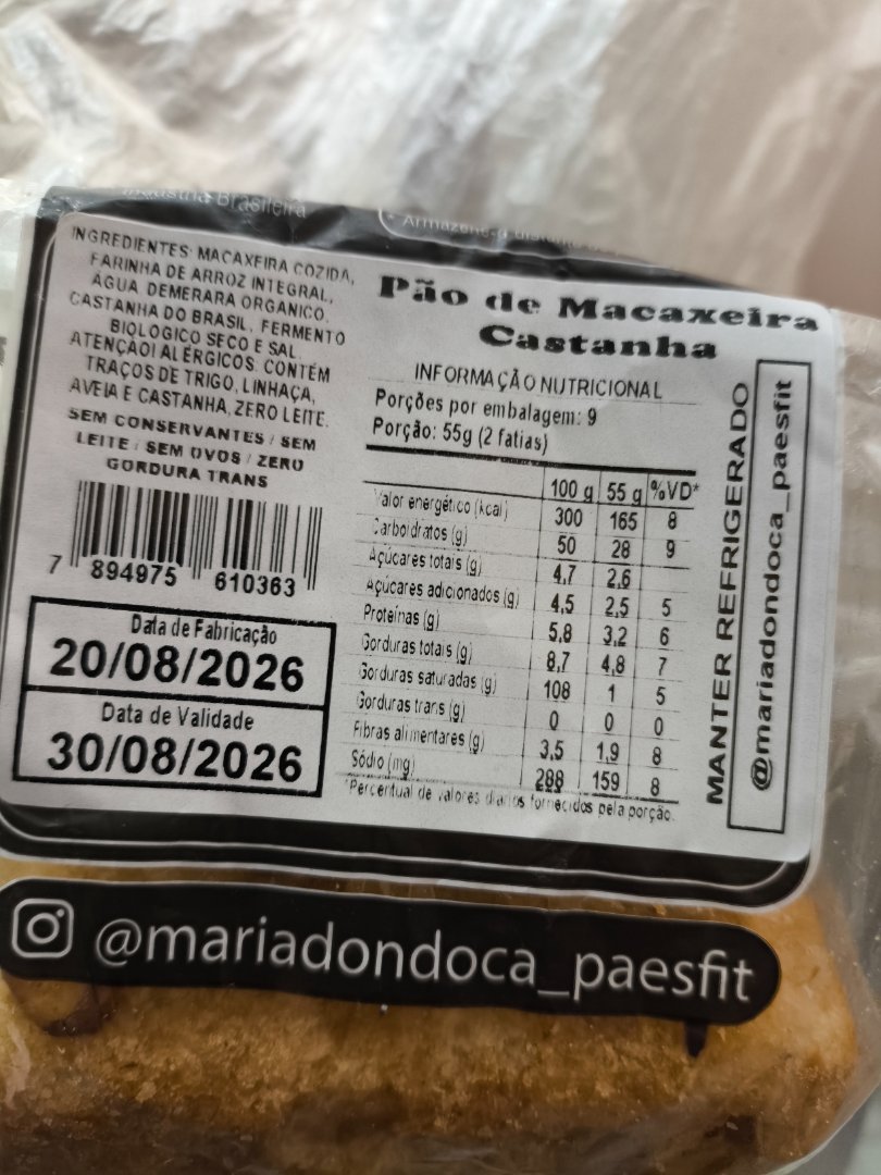 Pão de Macaxeira Castanha