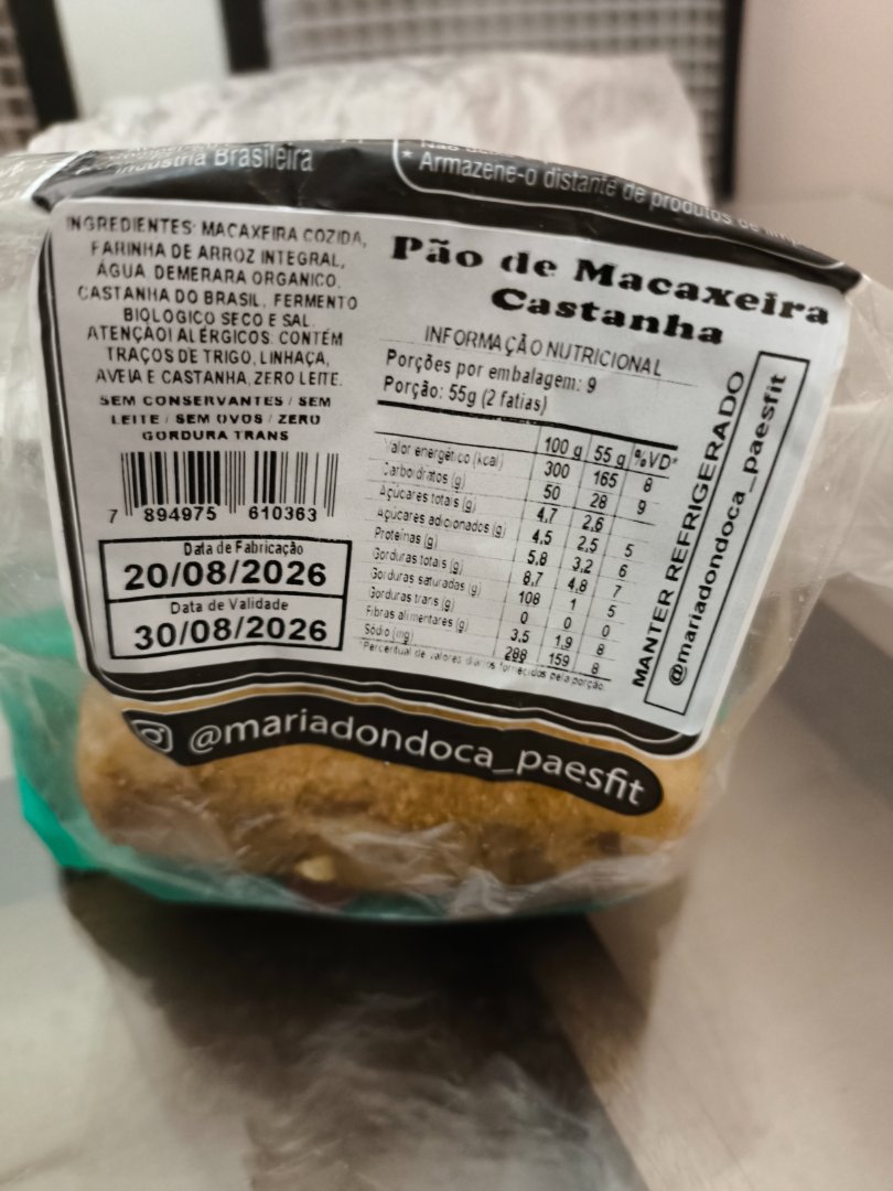 Pão de Macaxeira com Castanha