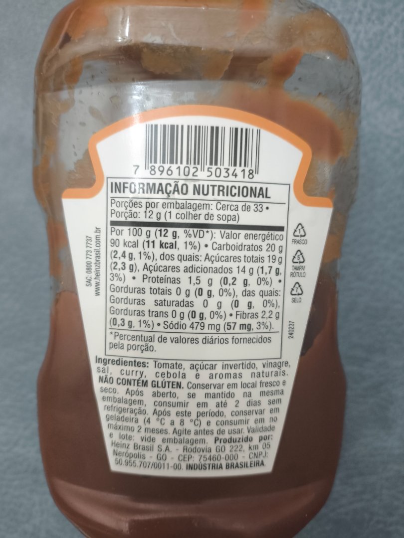 Ketchup Heinz Sabor Curry