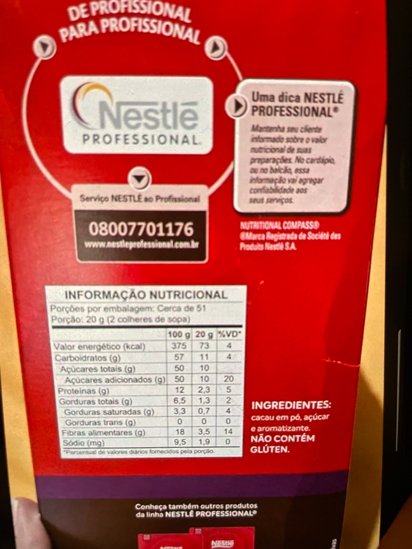 Chocolate em Pó Nestlé Professional