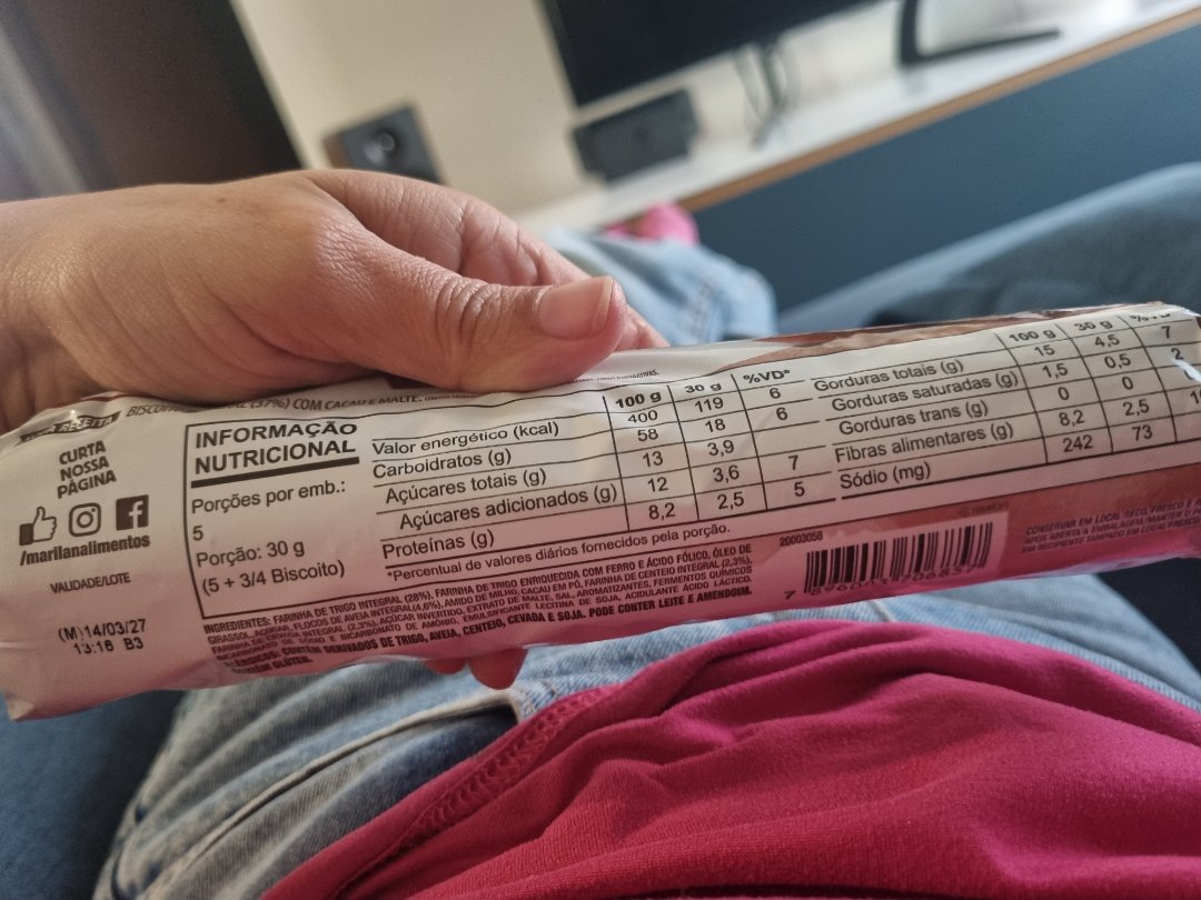 Biscoito Marilan Integral com Cacau e Malte