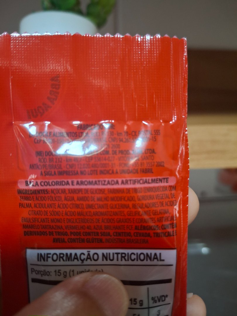 Bala Colorida e Aromatizada Artificialmente