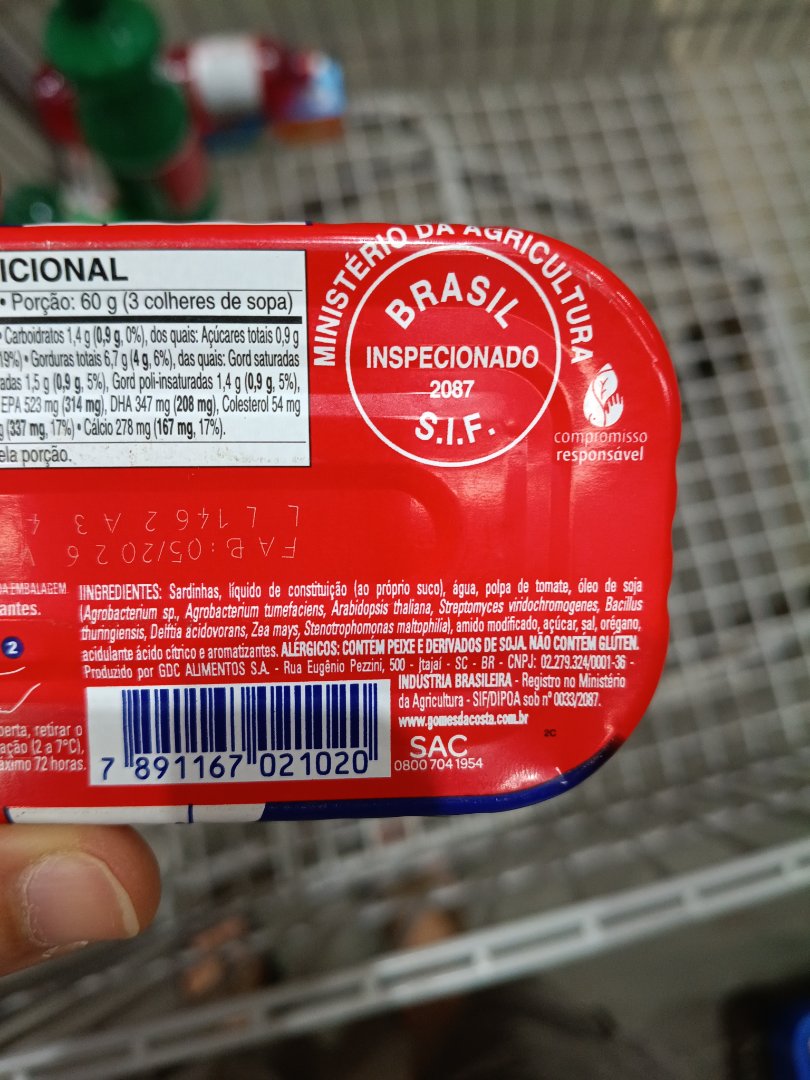 Sardinha em Molho de Tomate Gomes da Costa