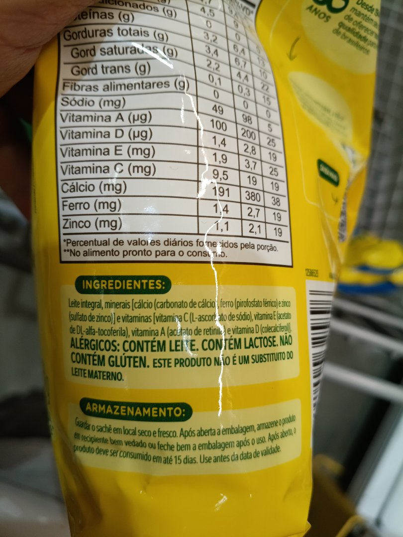 Leite em Pó Integral Fortificado