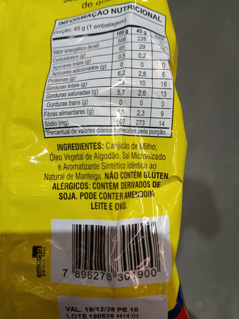 Salgadinho de Milho Sabor Manteiga