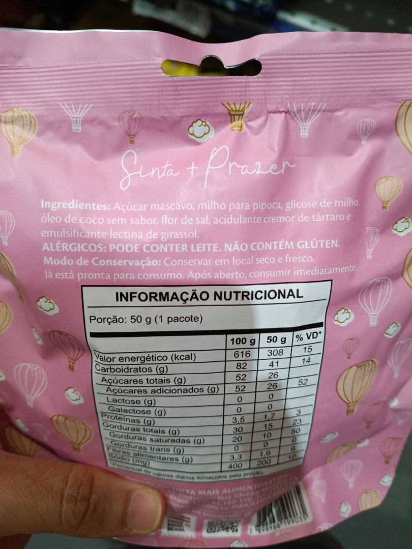 Pipoca Doce Sinta + Prazer