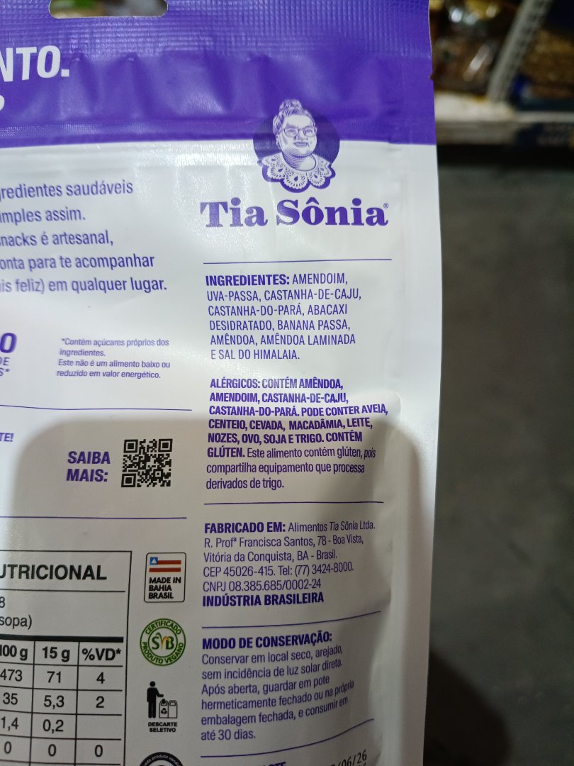 Mix de Nuts e Frutas Tia Sônia