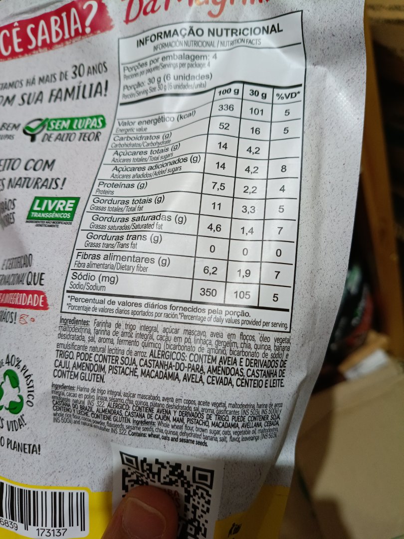 Biscoito Integral Da Magrinha