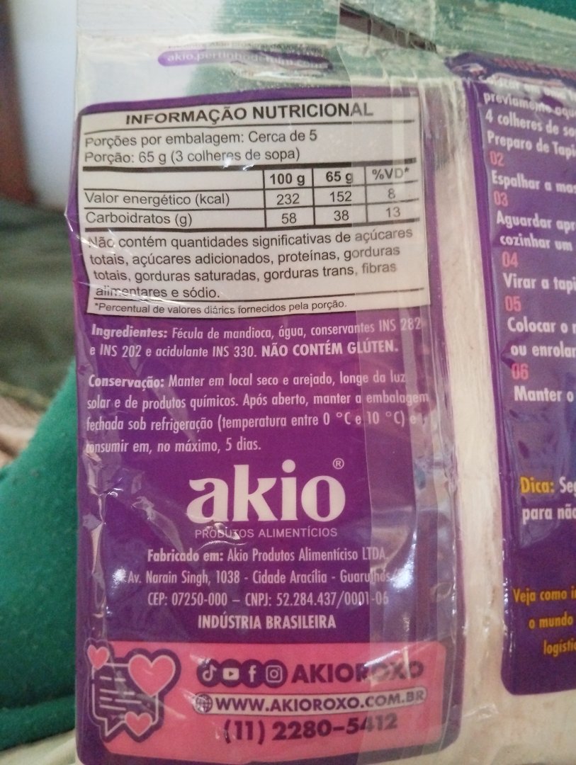 Massa para Tapioca Akio