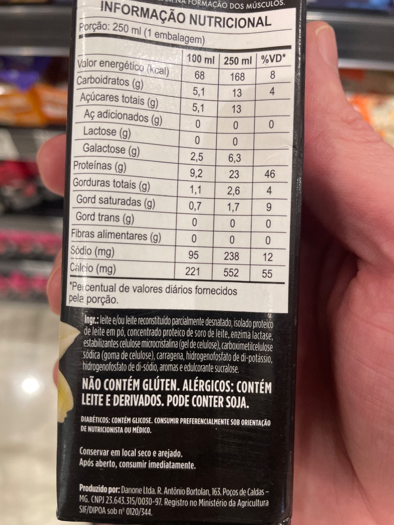 Bebida Láctea UHT com Alto Teor de Proteínas (Danone)