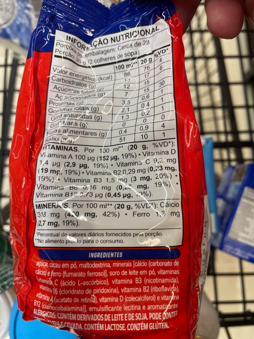 Achocolatado em pó